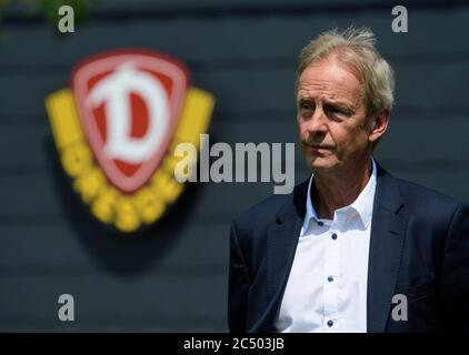 Dresde, Allemagne. 26 juin 2020. Jens Heinig, Président du Conseil de surveillance de SG Dynamo Dresden, assiste à l'ouverture du nouveau centre de formation de Dynamo Dresden, AOK plus Walter-Fritzsch-Akademie. Crédit : Robert Michael/dpa-Zentralbild/dpa/Alay Live News Banque D'Images