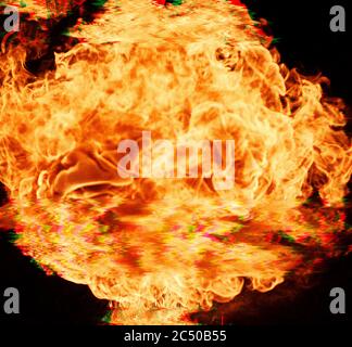 Feu de fougch flammes fond. Erreur de problème de bruit de pixel numérique abstrait de conception unique. Banque D'Images