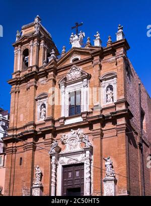 Eglise de San Lorenzo, construite au XVIIIe siècle, Agrigente, Sicile, Italie Banque D'Images