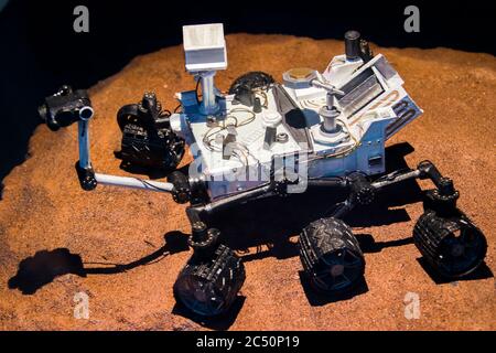 Séoul Corée du Sud 6 octobre 2019 : le modèle de curiosité (rover) 1:10 au Musée d'Histoire naturelle de Seodaemun. Banque D'Images