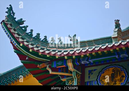 Temple Baotong : la salle du Bouddha de Jade. Wuhan, Chine Banque D'Images