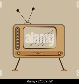 Dessins de TV rétro Vector Illustration de Vecteur