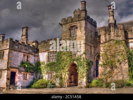 Haddon Hall près de Bakewell dans le Derbyshire Banque D'Images