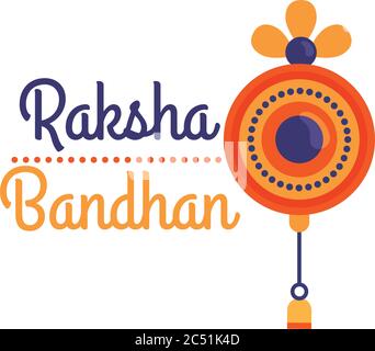 happy raksha bandhan celebration avec cadre circulaire plat style illustration de dessin vectoriel Illustration de Vecteur