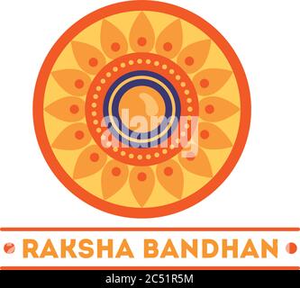 happy raksha bandhan celebration avec cadre circulaire plat style illustration de dessin vectoriel Illustration de Vecteur