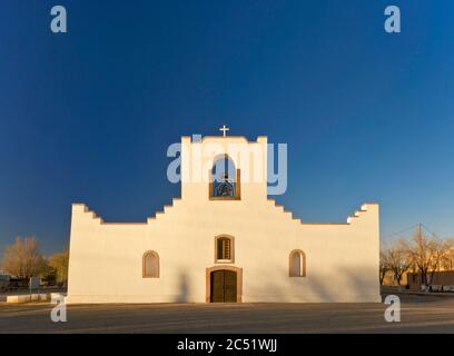 Mission de Socorro près d'El Paso, Texas, États-Unis Banque D'Images