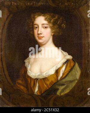 Aphra Behn (1640-1689), dramaturge anglaise, poète, traductrice et écrivain de fiction, portrait peint par Sir Peter Lely, vers 1670 Banque D'Images