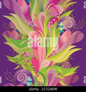 motif naturel sans couture vertical ornemental Illustration de Vecteur