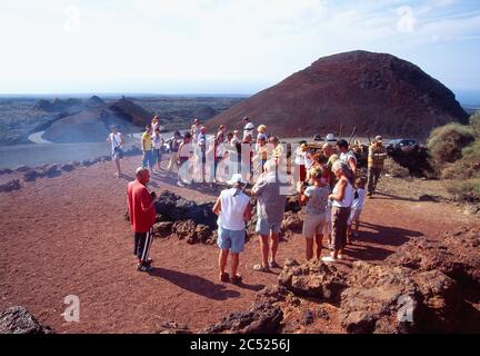 Islote de Hilario. Parc national de Timanfaya, île de Lanzarote, îles Canaries, Espagne. Banque D'Images