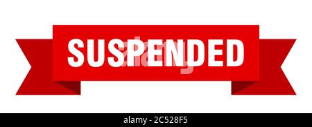 ruban suspendu. bande isolée suspendue. bannière suspendue Illustration de Vecteur