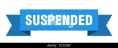 ruban suspendu. bande isolée suspendue. bannière suspendue Illustration de Vecteur