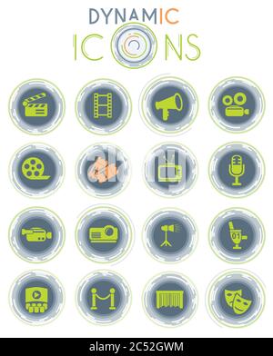 Cinema icon set Illustration de Vecteur
