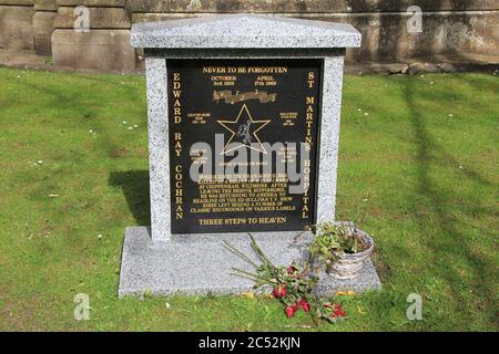 L'accident de Eddie Cochran Banque D'Images