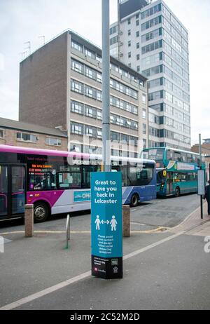 Leicester City devient la première zone de confinement localisée au Royaume-Uni en raison de la poussée du coronavirus Covid-19. Les entreprises locales sont confrontées à un revers lors de la réouverture des plans. Banque D'Images