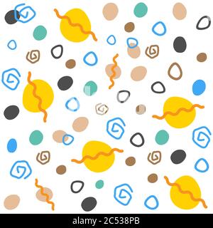 Fond abstrait à motif sans couture, compositions de formes géométriques dynamiques, style plat et épuré, applicable à toutes les œuvres graphiques. Illustration de Vecteur