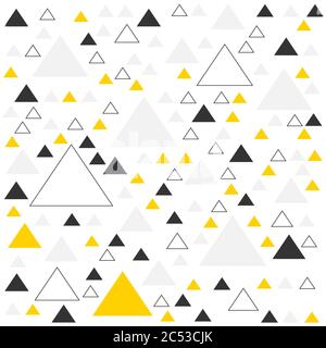 Arrière-plan triangle abstrait à motif sans couture. Compositions de formes géométriques dynamiques, style plat et propre, applicables à toutes les œuvres graphiques. Illustration de Vecteur