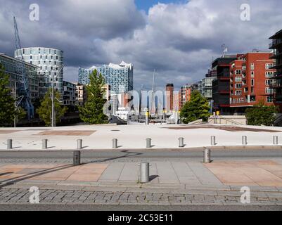 Terrasses Magellan au port, Hafen City Hambourg, Allemagne Banque D'Images