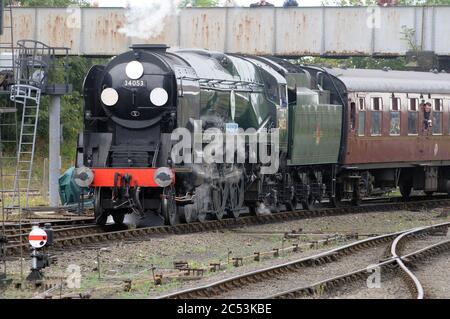 Le parc sid Keith arrive à Kidderminster Town avec un train de BridgNorth. Banque D'Images