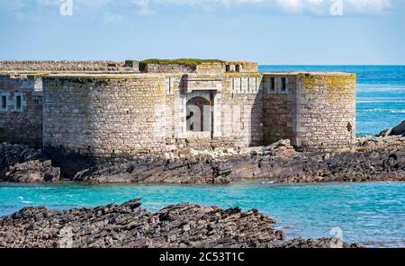 Fort Houmet Herbé sur Alderney, Îles Anglo-Normandes Banque D'Images