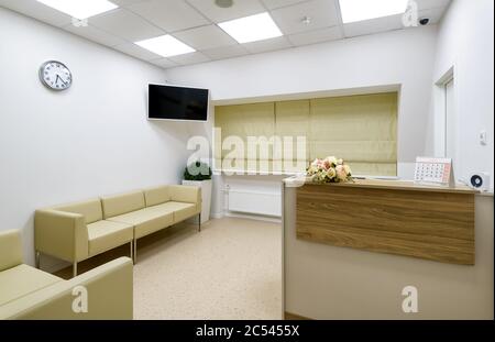 Réception de la clinique ou du bureau Banque D'Images