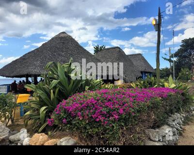 Restaurant à la plage de Trinidad Banque D'Images