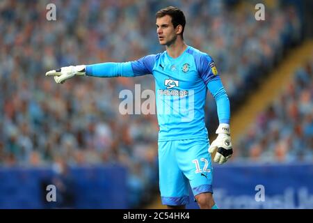 Simon Sluga, gardien de but de Luton Town, lors du match de championnat Sky Bet à Elland Road, Leeds. Banque D'Images