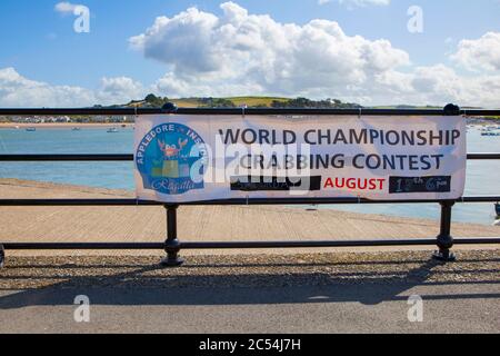 Inscrivez-vous au concours de pêche au crabe du Championnat du monde à Appledore, North Devon, été 2019 Banque D'Images