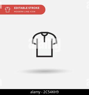 Icône de vecteur simple de chemise. Modèle de conception de symbole d'illustration pour l'élément d'interface utilisateur Web mobile. Pictogramme moderne de couleur parfaite sur contour modifiable. Des icônes de tee-shirt pour votre projet d'entreprise Illustration de Vecteur