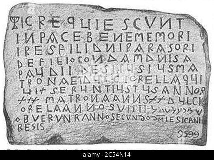 Inscription de Narbonne. Banque D'Images