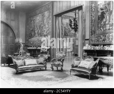 Intérieur de John R. McLean House, 1500 JE St., N.W., Washington, D.C. - salle de musique à la salle de bal vers Banque D'Images