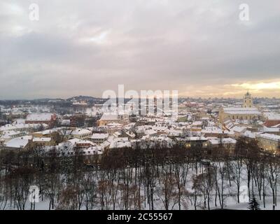 Vue sur la vieille ville de Vilnius Banque D'Images