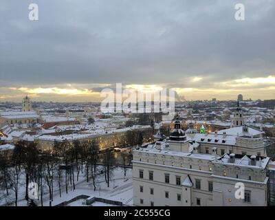 Vue sur la vieille ville de Vilnius Banque D'Images