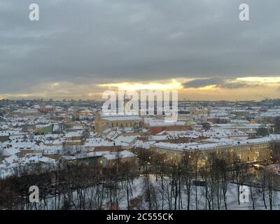 Vue sur la vieille ville de Vilnius Banque D'Images