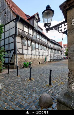 Magniviertel, façades de maisons, architecture de la ville, Braunschweig, Basse-Saxe, Allemagne, Europe Banque D'Images