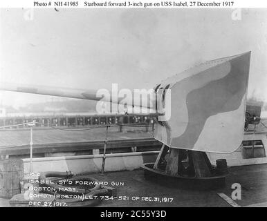 USS Isabel 3 pouces 50 cal canon gauche 1917 NH 41985. Banque D'Images