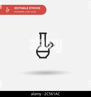 Icône de vecteur simple Bong. Modèle de conception de symbole d'illustration pour l'élément d'interface utilisateur Web mobile. Pictogramme moderne de couleur parfaite sur contour modifiable. Icônes Bong pour votre projet d'entreprise Illustration de Vecteur