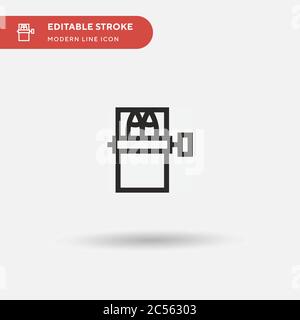 Icône de vecteur simple sardines. Modèle de conception de symbole d'illustration pour l'élément d'interface utilisateur Web mobile. Pictogramme moderne de couleur parfaite sur contour modifiable. Icônes sardines pour votre projet d'entreprise Illustration de Vecteur