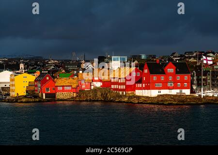 District gouvernemental de Tinganes, Torshavn, îles Féroé Banque D'Images