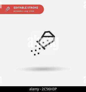 Icône de vecteur simple Salt. Modèle de conception de symbole d'illustration pour l'élément d'interface utilisateur Web mobile. Pictogramme moderne de couleur parfaite sur contour modifiable. Icônes Salt pour votre projet d'entreprise Illustration de Vecteur
