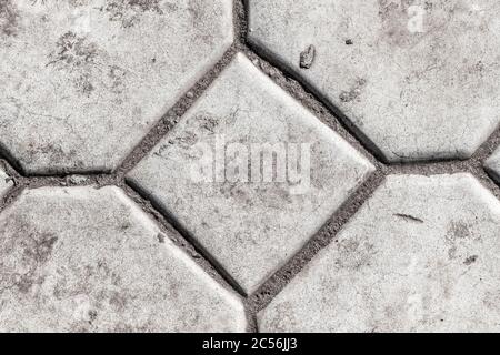 Surface de pavés en béton gris. Banque D'Images