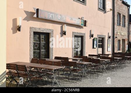 Europe, Allemagne, Bavière, Landshut, gastronomie fermée à cause du virus Corona, restriction de sortie Banque D'Images