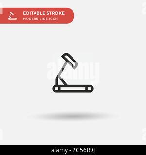 Icône de vecteur simple de tapis roulant. Modèle de conception de symbole d'illustration pour l'élément d'interface utilisateur Web mobile. Pictogramme moderne de couleur parfaite sur contour modifiable. Icônes de tapis roulant pour votre projet d'affaires Illustration de Vecteur