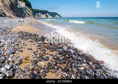 Célèbres falaises de craie au parc national de Jasmund sur l'île allemande de Rügen Banque D'Images