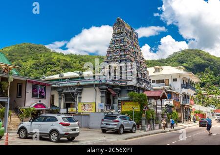 Temple hindou, Temple Sri Navasakthi Vinayagar, Victoria, Seychelles, Océan Indien, Afrique Banque D'Images