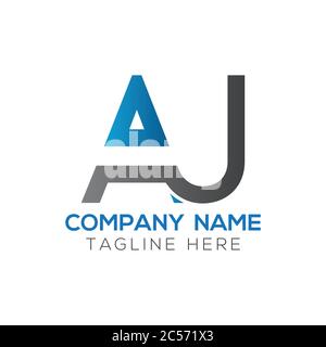 Modèle initial AJ Letter logo Design Modern Business Typographie Vector. Design du logo Creative Linked Letter AJ Illustration de Vecteur