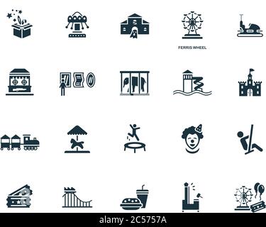 Icône de la grande roue. Un élément simple de la collection de parcs d'attractions. Icône de la roue de Ferris créative pour la conception Web, les modèles, les infographies et plus encore Illustration de Vecteur