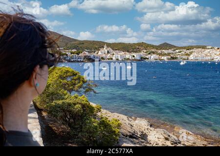 Détail de la belle petite ville de Cadaques sur la Costa Brava en Catalogne de l'Espagne Banque D'Images