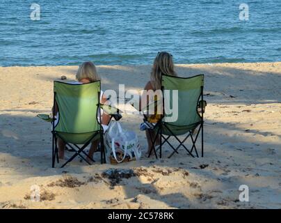 MIAMI, FL - JUILLET 01: PHOTO DE DOSSIER - les plages de Miami fermera le 4 juillet en raison des personnes coronavirus: A1A et fort Lauderdale Beach crédit: Storms Media Group/Alay Live News Banque D'Images