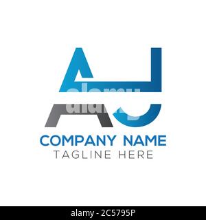 Modèle initial AJ Letter logo Design Modern Business Typographie Vector. Design du logo Creative Linked Letter AJ Illustration de Vecteur