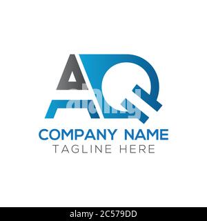 Modèle initial AQ Letter logo Design Modern Business Typographie Vector. Design du logo Creative Linked Letter AQ Illustration de Vecteur